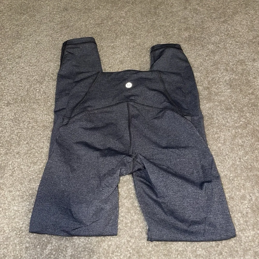 Lululemon‎ High Times Pant Heathered Grey Space Dye Mesh Leggings Size 2